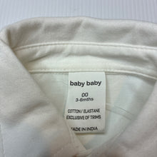 Load image into Gallery viewer, Boys Baby Baby, white stretchy polo romper, NEW, size 00,  