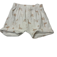 Load image into Gallery viewer, Unisex Dymples, stretchy shorts, jungle animals, GUC, size 000,  