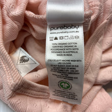 Load image into Gallery viewer, Girls purebaby, pointelle organic cotton coverall / romper, EUC, size 0000,  