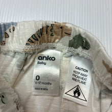 Load image into Gallery viewer, Unisex Anko, lightweight cotton shorts, elasticated, dinosaurs, EUC, size 0,  