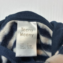 Load image into Gallery viewer, Boys Teeny Weeny, fleece lined hoodie sweater, GUC, size 0,  