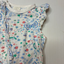 Load image into Gallery viewer, Girls Tiny Twig, lightweight organic cotton zip romper, EUC, size 0000,  