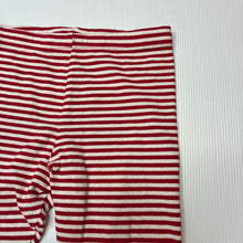 Load image into Gallery viewer, Girls F&amp;F, red &amp; white stripe leggings, FUC, size 1,  