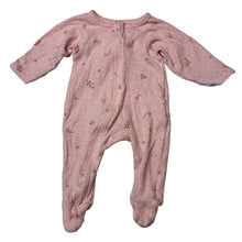 Load image into Gallery viewer, Girls purebaby, organic cotton zip coverall / romper, EUC, size 0000,  