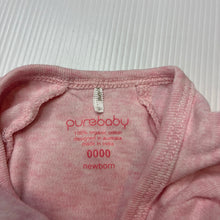 Load image into Gallery viewer, Girls purebaby, organic cotton zip coverall / romper, EUC, size 0000,  