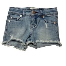 Load image into Gallery viewer, Girls Country Road, distressed stretch denim shorts, adjustable, GUC, size 2,  