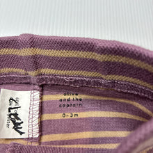 Load image into Gallery viewer, Unisex Olive &amp; the Captain, striped leggings / bottoms, elasticated, EUC, size 000,  