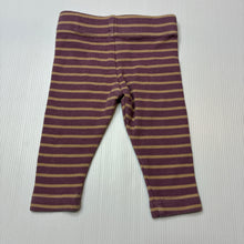 Load image into Gallery viewer, Unisex Olive &amp; the Captain, striped leggings / bottoms, elasticated, EUC, size 000,  