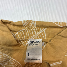 Load image into Gallery viewer, Boys Anko, lightweight cotton short sleeve shirt, EUC, size 1,  