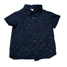 Load image into Gallery viewer, Boys Anko, navy lightweight cotton short sleeve shirt, EUC, size 1,  