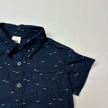 Load image into Gallery viewer, Boys Anko, navy lightweight cotton short sleeve shirt, EUC, size 1,  