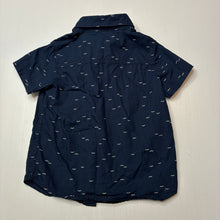 Load image into Gallery viewer, Boys Anko, navy lightweight cotton short sleeve shirt, EUC, size 1,  