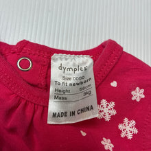 Load image into Gallery viewer, Girls Dymples, pink &amp; white romper dress, EUC, size 0000, L: 28cm