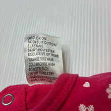 Load image into Gallery viewer, Girls Dymples, pink &amp; white romper dress, EUC, size 0000, L: 28cm