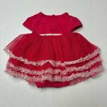 Load image into Gallery viewer, Girls Dymples, pink &amp; white romper dress, EUC, size 0000, L: 28cm
