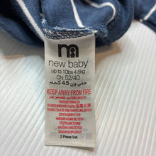 Load image into Gallery viewer, Boys Mothercare, soft feel cotton bodysuit / romper, EUC, size 0000,  