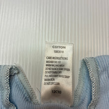 Load image into Gallery viewer, Unisex Dymples, blue ribbed cotton singlet top, GUC, size 000,  