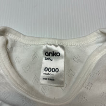 Load image into Gallery viewer, Unisex Anko, pointelle cotton bodysuit / romper, EUC, size 0000,  