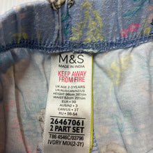 Load image into Gallery viewer, Girls M&amp;S, Disney Frozen cotton pyjama shorts, FUC, size 3,  