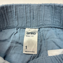 Load image into Gallery viewer, Boys Anko, crinkle cotton shorts, elasticated, FUC, size 1,  