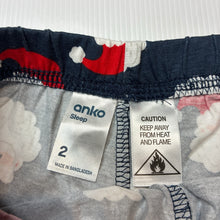 Load image into Gallery viewer, Unisex Anko, cotton Christmas pyjama shorts, EUC, size 2,  
