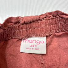 Load image into Gallery viewer, Girls Mango, linen / viscose shorts, elasticated, GUC, size 6,  
