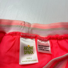 Load image into Gallery viewer, Girls BRIGHT SPARK, lined neon tulle skirt, elasticated, GUC, size 6,  