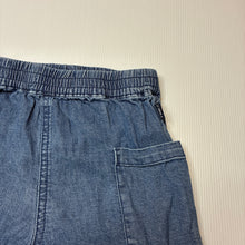 Load image into Gallery viewer, Boys Name It, blue cotton / linen shorts, adjustable, GUC, size 5,  