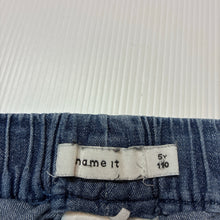 Load image into Gallery viewer, Boys Name It, blue cotton / linen shorts, adjustable, GUC, size 5,  