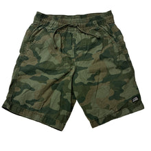 Load image into Gallery viewer, Boys Target, khaki camo print cotton shorts, elasticated, GUC, size 8,  