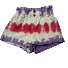 Load image into Gallery viewer, Girls Seed, tie dyed stretch denim shorts, elasticated, EUC, size 4,  
