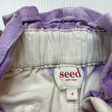 Load image into Gallery viewer, Girls Seed, tie dyed stretch denim shorts, elasticated, EUC, size 4,  
