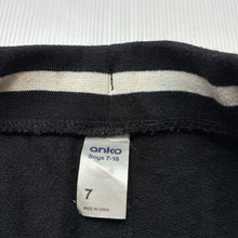 Load image into Gallery viewer, Boys Anko, black cotton casual shorts, elasticated, EUC, size 7,  