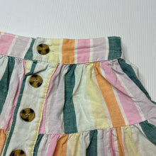 Load image into Gallery viewer, Girls MAC + ellie, striped cotton skirt, elasticated, GUC, size 3,  