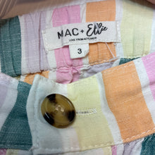 Load image into Gallery viewer, Girls MAC + ellie, striped cotton skirt, elasticated, GUC, size 3,  