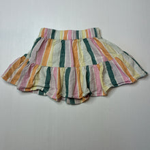 Load image into Gallery viewer, Girls MAC + ellie, striped cotton skirt, elasticated, GUC, size 3,  