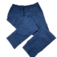 Load image into Gallery viewer, Boys (&amp;US), lined navy cotton cargo pants, elasticated, Inside leg: 62cm, EUC, size 12,  
