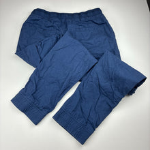 Load image into Gallery viewer, Boys (&amp;US), lined navy cotton cargo pants, elasticated, Inside leg: 62cm, EUC, size 12,  
