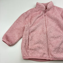 Load image into Gallery viewer, Girls Uniqlo, pink fleece zip up sweater, FUC, size 1,  