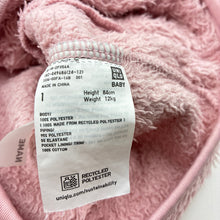 Load image into Gallery viewer, Girls Uniqlo, pink fleece zip up sweater, FUC, size 1,  