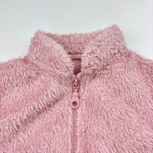 Load image into Gallery viewer, Girls Uniqlo, pink fleece zip up sweater, FUC, size 1,  