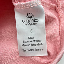 Load image into Gallery viewer, Girls Lily &amp; Dan, Organics lightweight cotton sweater, mark back left sleeve, FUC, size 3,  