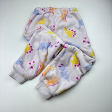 Load image into Gallery viewer, Girls Mango, fleece winter pyjama pants, dinosaurs, FUC, size 6,  