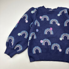 Load image into Gallery viewer, Girls Target, knitted sweater / jumper, rainbows, GUC, size 5,  
