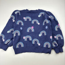 Load image into Gallery viewer, Girls Target, knitted sweater / jumper, rainbows, GUC, size 5,  