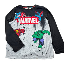 Load image into Gallery viewer, Boys Marvel, Superhero long sleeve pyjama top, pilling, FUC, size 12,  