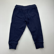 Load image into Gallery viewer, Unisex KID, navy track pants, elasticated, Inside leg: 29.5cm, GUC, size 2,  
