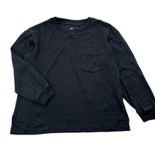 Load image into Gallery viewer, Boys Uniqlo, black soft cotton long sleeve top, GUC, size 7-8,  