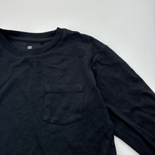 Load image into Gallery viewer, Boys Uniqlo, black soft cotton long sleeve top, GUC, size 7-8,  
