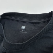Load image into Gallery viewer, Boys Uniqlo, black soft cotton long sleeve top, GUC, size 7-8,  